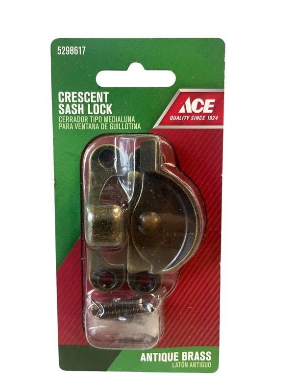 ACE Antique Brass Crescent Sash Lock Window Hardware with Screws 5298617