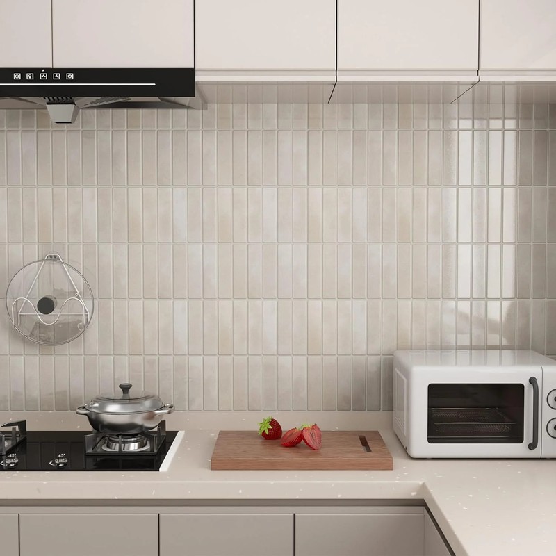 Peel and Stick Backsplash, 10 Sheets 11.42 x 9 in 3D Self Adhesive Wall Tile for gallery