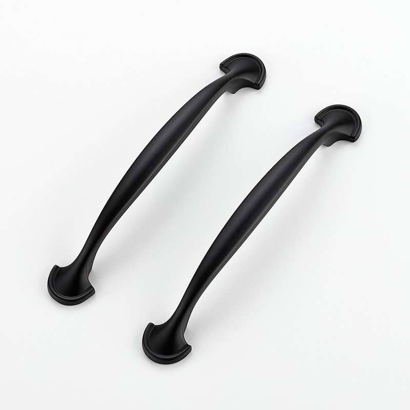 30 Pack Solid 5 Inch Rounded Foot Arch Black Curved Cabinet Pulls and Drawer …