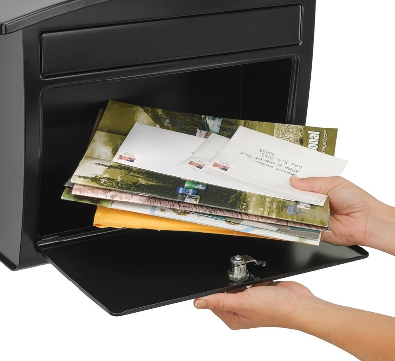 Architectural Mailboxes Dal Rae Galvanized Steel, Locking Wall Medium, Black New gallery