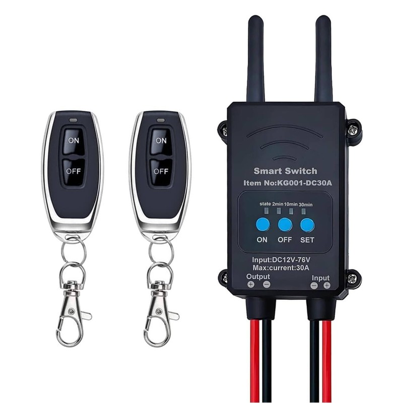 DC12V Wireless Remote Control Relay Switch 30A Bluetooth Waterproof 328Ft