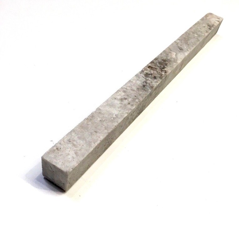3/4×12 Silver Travertine Chair Rail Cubic Liner Profile Trim Molding Wall Tile