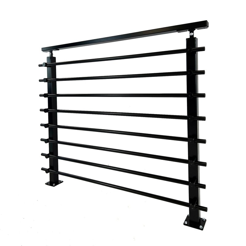 Modern Horizontal Fully Adjustable Railing Banister System, Complete Guard Kit gallery
