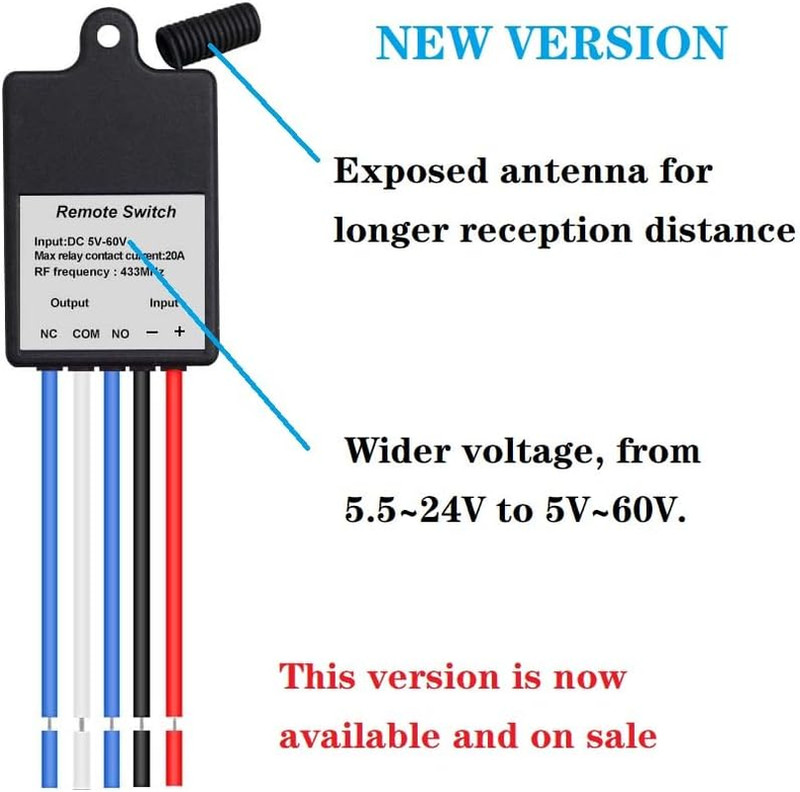 Mini Wireless Remote Control Switch DC 6V 12V 24V 48V 60V 1CH Channel RF Relay S gallery