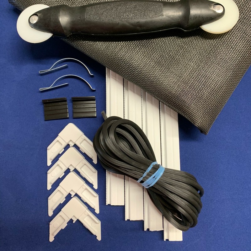 Complete Window Screen Replacement Frame Kit – 5/16”x 3/4” White frame 36" x 36" gallery