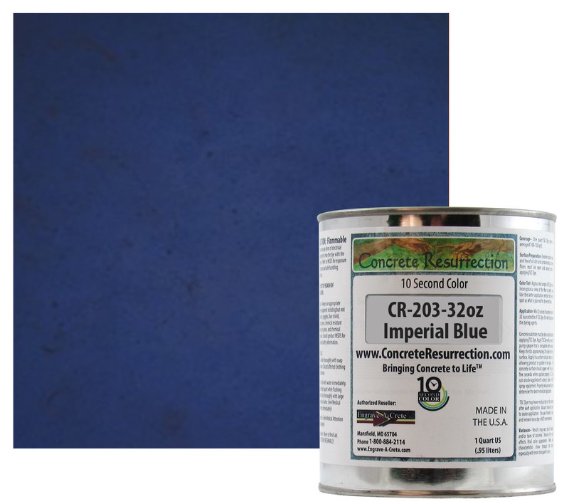 Fast Drying Concrete Stain-Professional-Easy to Use 100-150sq ft Imperial Blue