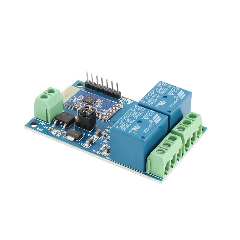 JESSINIE 12V Dual Way Bluetooth Relay Module 12V 10A Wireless Smart Relay Mod... gallery