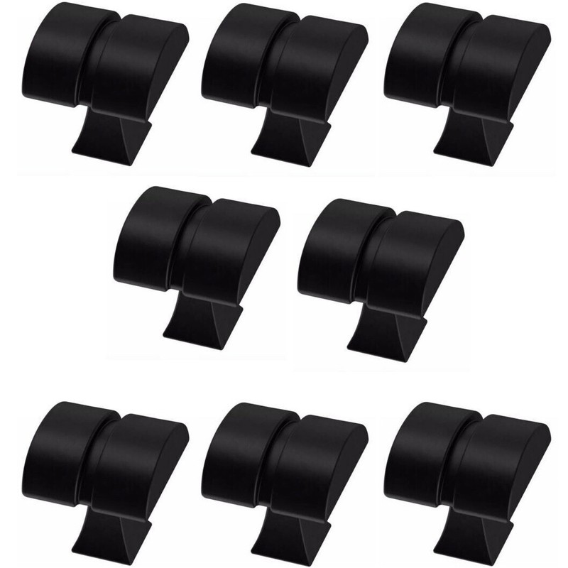 8 Liberty Hardware 1-1/8″ Warm Industrial Square Knob Flat Black (Total 2 Packs)