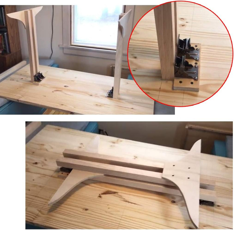 Table Leg Folding Brackets, Foldable Hinge Hardware, Self- Lock Extension Collap gallery