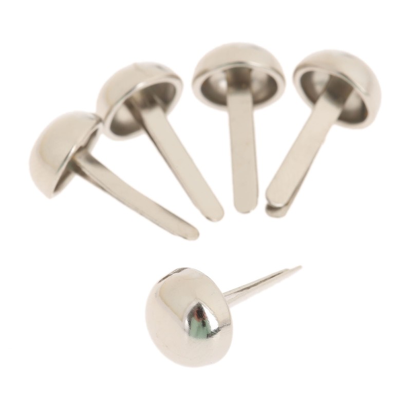 Approx 100Pcs Furniture Decorative Silver Round Dome Head Upholstery Nails Tacks