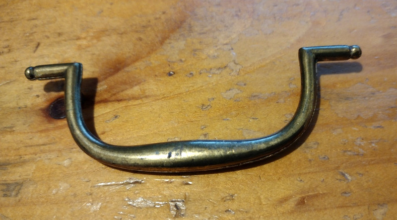 KBC Keeler K8926 1996 Brass Drop Bail Pull Handle Repair Part for 3″ Centers Vtg