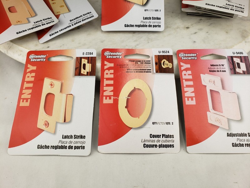 10x Defender Security Entry Latch Strike E-2457 U-9486 U-9524 E-2232 U-9535 9428 gallery