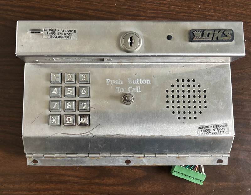 Front Panel with Keypad & Microphone for Doorking 1812 Intercom System
