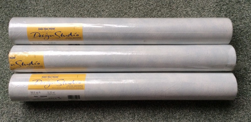VTG Design Studio, crushed/wrinkle WALLPAPER 56 Sq Ft each, Lot Of 3 rolls