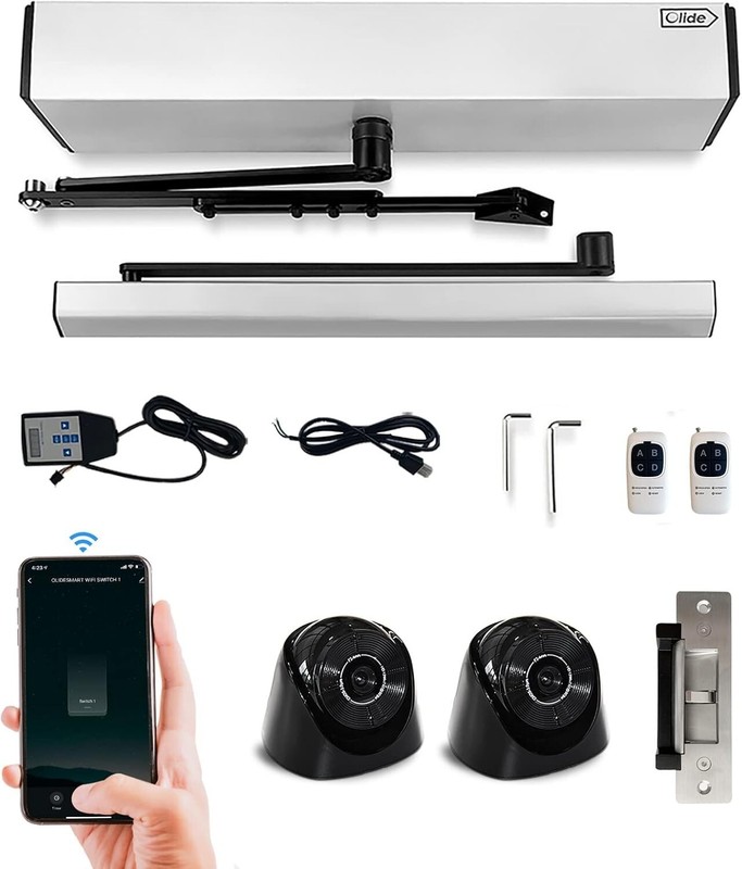 OlideSmart Automatic Touchless AI Motion Sensor Door Opener with Electric Lock