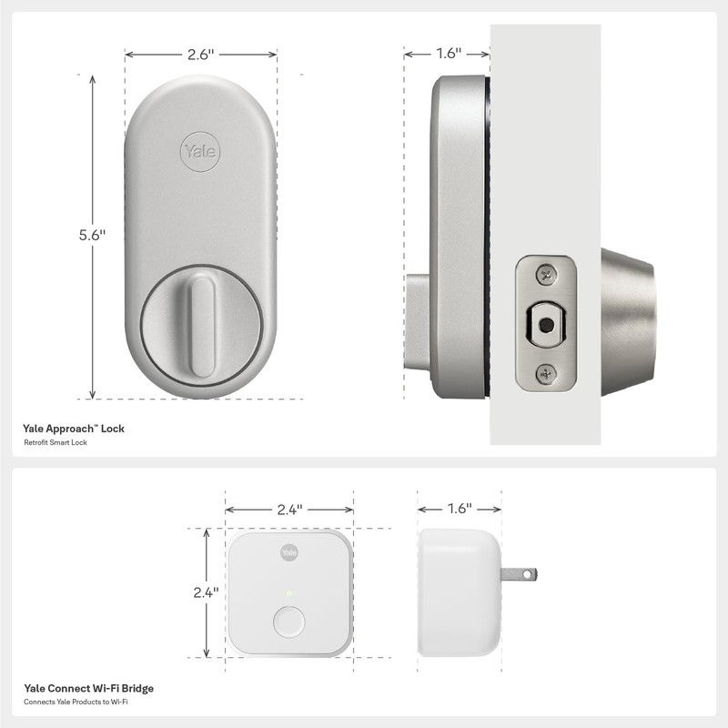 Yale Approach Smart Lock Keyless Access Retrofit Secure Home Control Modern D... gallery