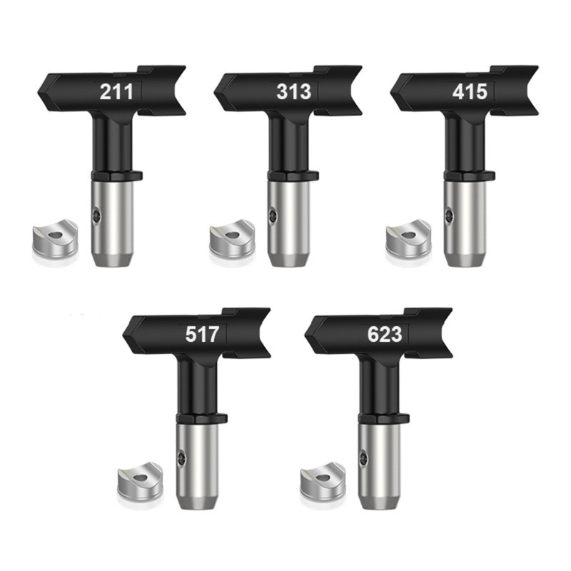 Professional Paint Sprayer Nozzle Set Multiple Use AntiClog Design Paint Guns