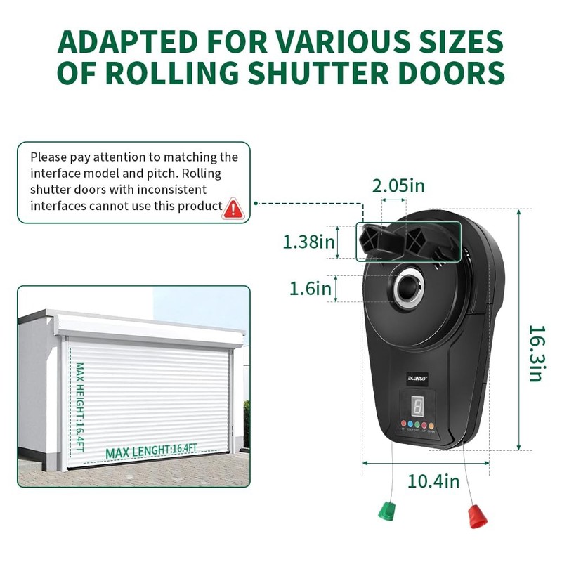 Automatic Roller Door Opener,2 Remotes Commercial Garage Farm Warehouse gallery
