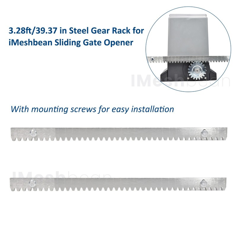 2PCS 1.64FT Steel Gear Rack 0.28″ Thickness For iMeshbean Sliding Gate Opener