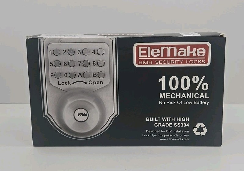 Mechanical Keyless Digital Push Button Door Lock Key Pad Code Dead Bolt