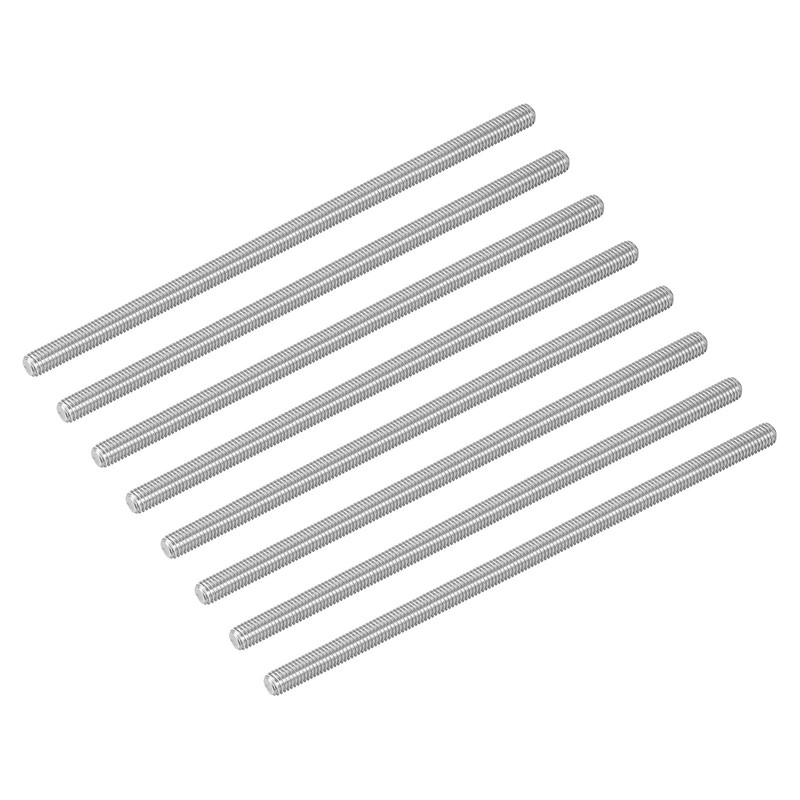 8Pcs M8-1.25x200mm Fully Threaded Rods, 304 Stainless Steel Thread Bar Studs