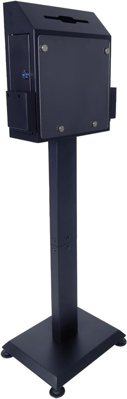 Metal Locking Donation Ballot Collection Suggestion Box with Heavy-Duty Stand