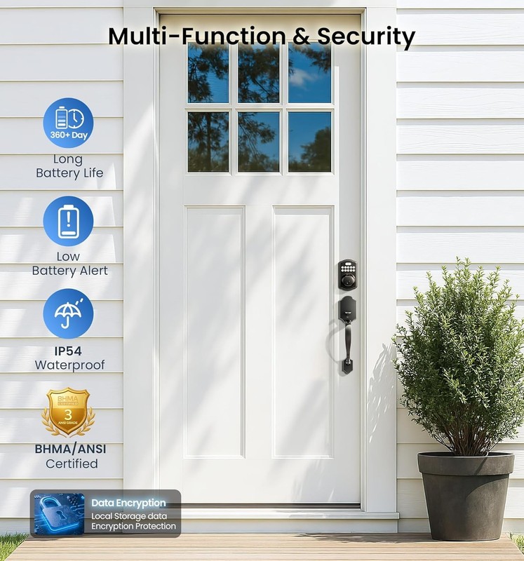 Smart Fingerprint Door Lock, Auto-Lock, Biometric Entry gallery