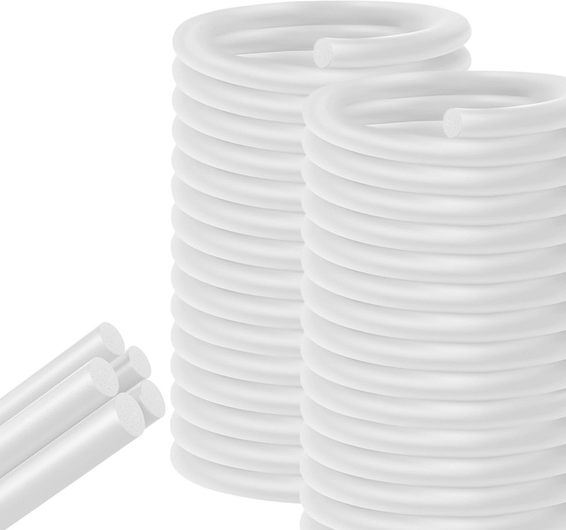 10 FT x 3/4 Inch White Backer Rod Rubber Caulk Concrete Expansion Joint Filler