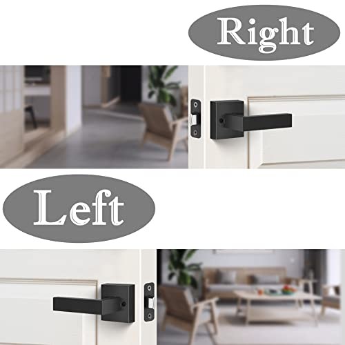 Front Door Handle Heavy Duty, Single Cylinder Modern Matte Black no deadbolt gallery