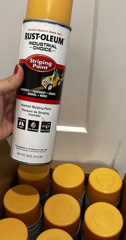 Professional Inverted Yellow Striping Spray Paint, 18 Oz, 4 Pack gallery