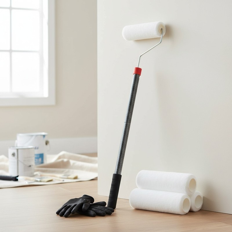 Versatile Paint Roller Kit with Extendable Pole – Perfect for Indoor/Outdoor Use