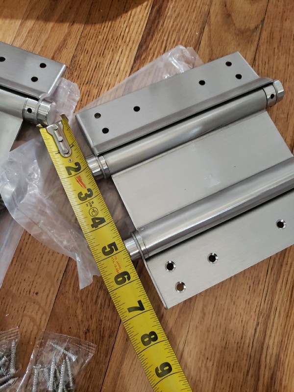 2pk 8inch Double Action Spring Self Closing Door Hinges for Cafe Saloon Pub S... gallery