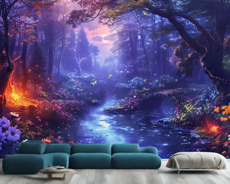 Magical Nighttime Forest Signature Non-Woven (Not Self-Adhesive) Extra Thick