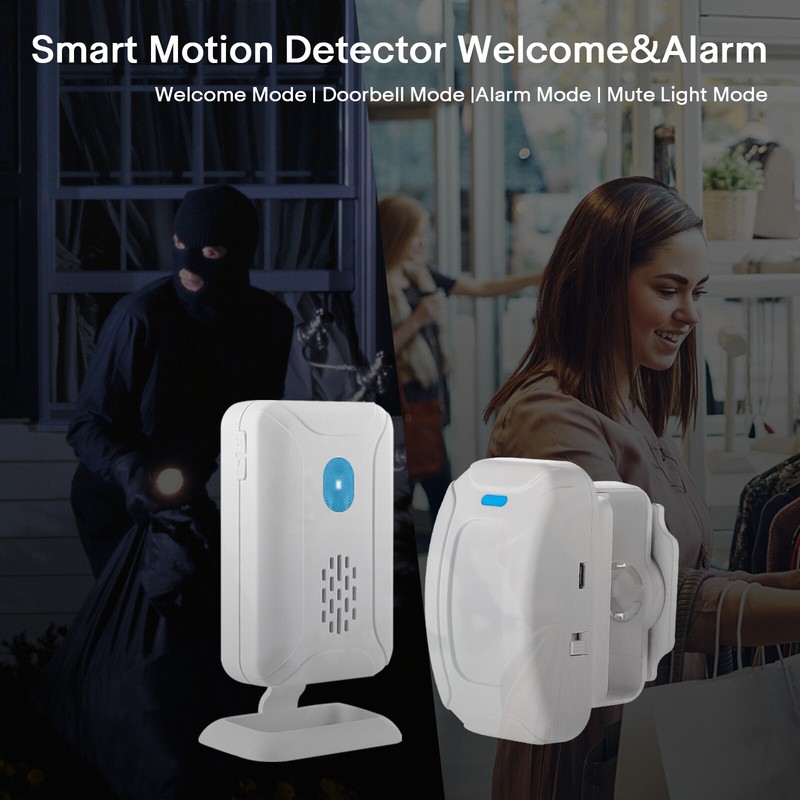 1x Wireless Infrared Motion Sensor Welcome Chime Doorbell Alarm Shop Store Entry gallery