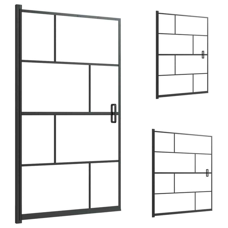 Shower Enclosure Shower Cabin Wall Screen for Home Bathroom ESG Black vidaXL