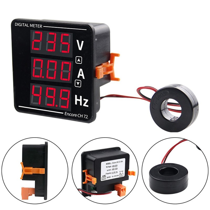 Comprehensive AC Voltage Current Meter for 50 500V 0 120A with 120A Transformer gallery