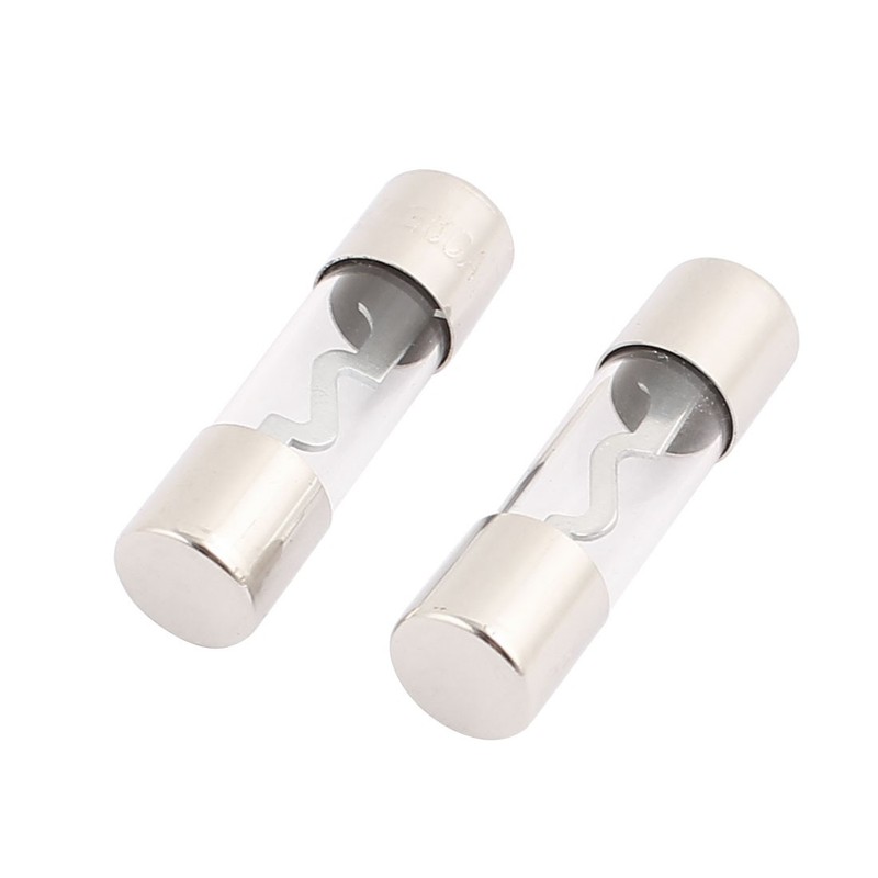 2Pcs Standard Glass Car Audio Power Wire AGU Fuses 60A 38mm x 10mm