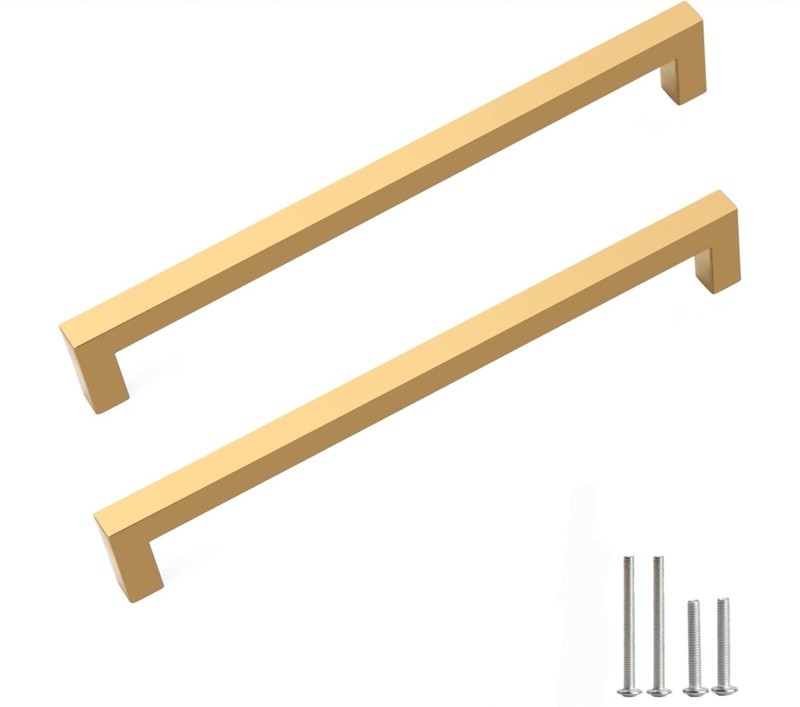 50 Pack 10 Inch Gold Cabinet Pulls 10 Inch Center Handles Square Drawer Pulls
