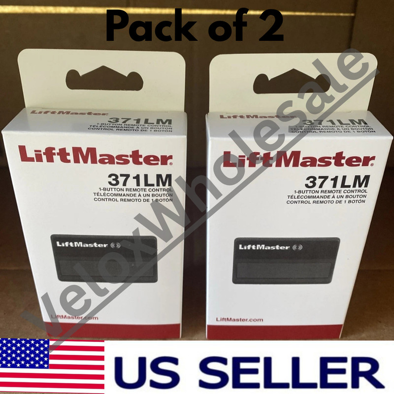 2-Pack LiftMaster 371LM Garage Door Opener Remote – Black Free Shipping