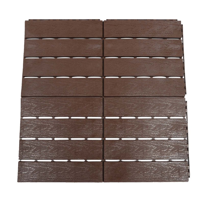12-Pack Weatherproof Interlocking Deck Tiles Floor Tile 30*30cm Balcony Flooring gallery