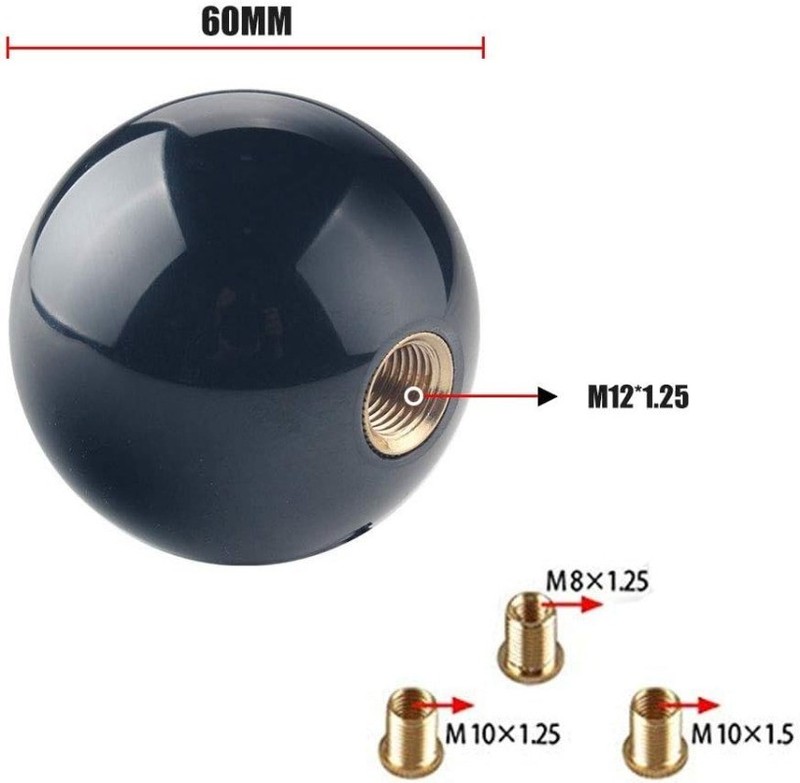 8 Ball Shift Knob Manual Gear Shift Lever Round Ball with 3 Adap Color: Copper gallery