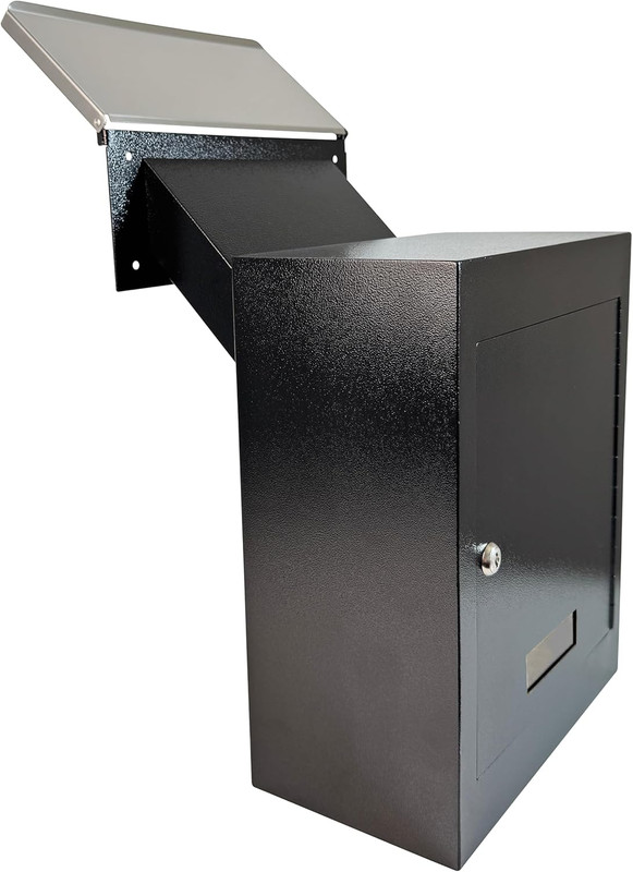 Heavy Duty Through-The-Wall Drop Box with Rainproof Cover & Locking Safe