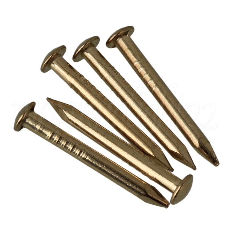 200PCS Copper Nails for Slating Round Head Button Stud 3x15mm Brass gallery