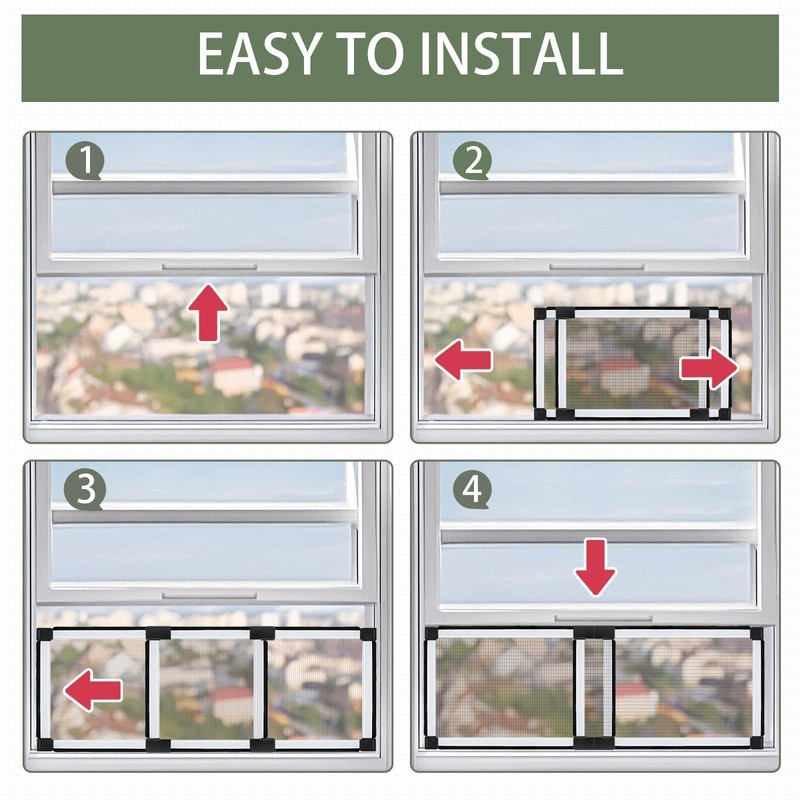 MEASURE FIRST Window Screen, FIXED 19.68" HEIGHT, Fits Window Opening Width 2... gallery