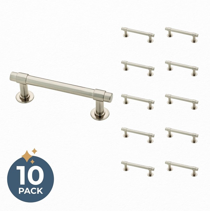 Francisco Kitchen Cabinet Pulls - 10-Pack Satin Nickel gallery
