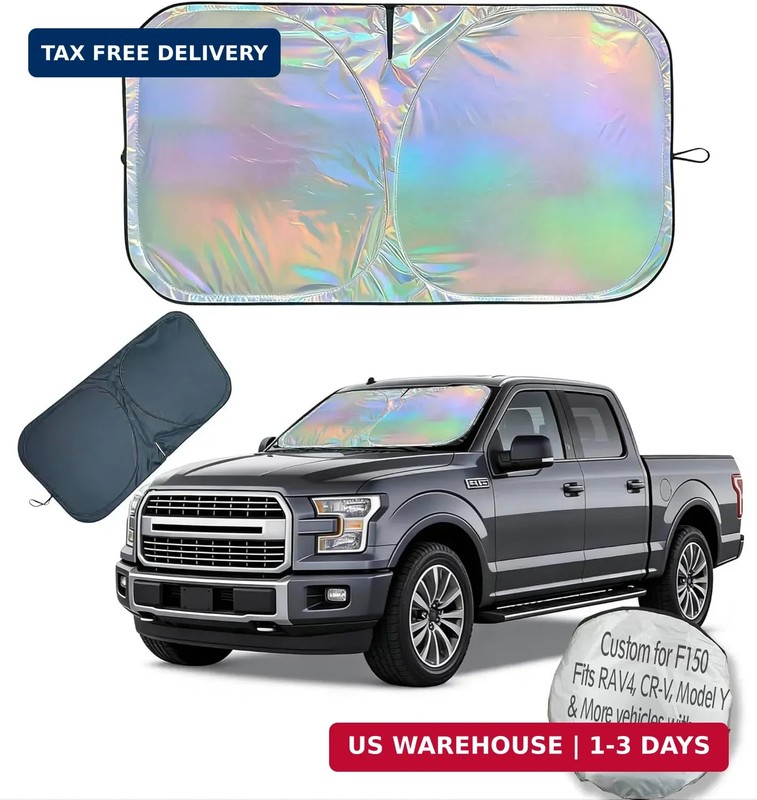 Window Shades for Car Windshield – Foldable Car Window Shades, 210T Reflective U