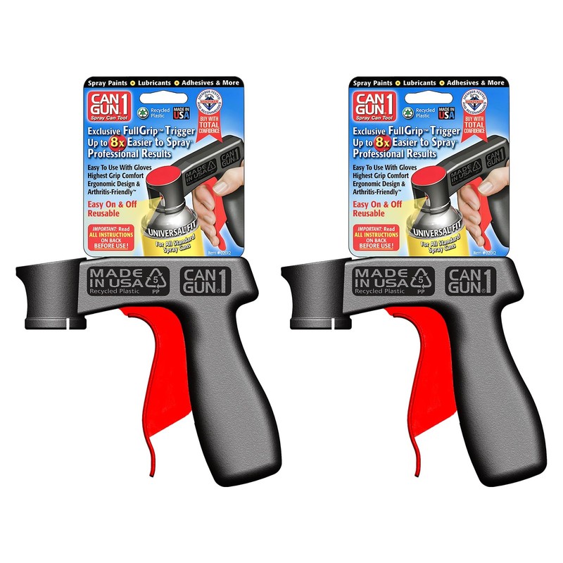 2Pk Spray Can Gun Paint Sprayer Grip Handle Multi Purpose Aerosol Trigger Nozzle