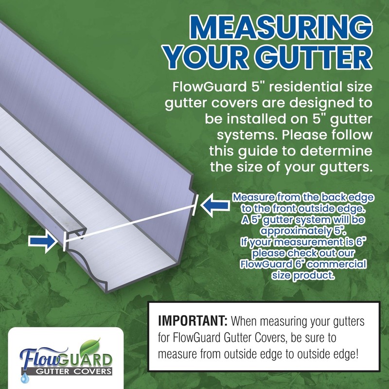 FlowGuard Gutter Guard, USA Made Professional DIY 5 Inch 50-Year Gutter Cover... gallery