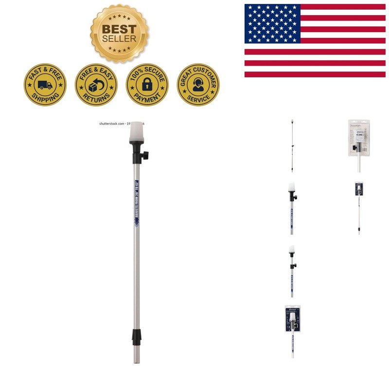 Compact Adjustable Telescoping Pole Light for Boats - 12W LED, 360° Illumination