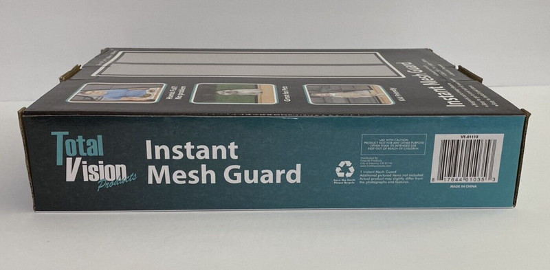 Total Vision Instant Screen Door Mesh Guard 39" X 79" Magnetic Auto Snap Closure gallery